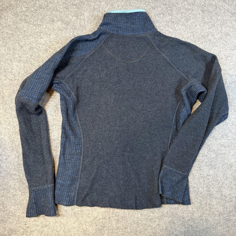 Mountain Hardwear Sweater Womens Medium Gray Full Zip Mock Neck Knit Jacket - Picture 6 of 8